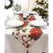 Wizardi 13.75" x 67" Festive Poinsettias Christmas Table Runner